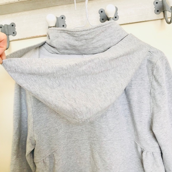 Oakley Heathered Gray Peplum Sweater Jacket - Picture 5 of 6